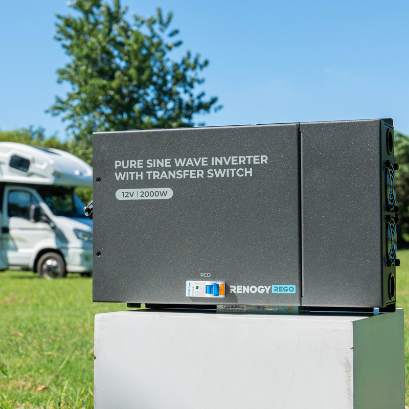 RENOGY REGO | 12V 2000W Pure Sine Inverter With Transfer Switch