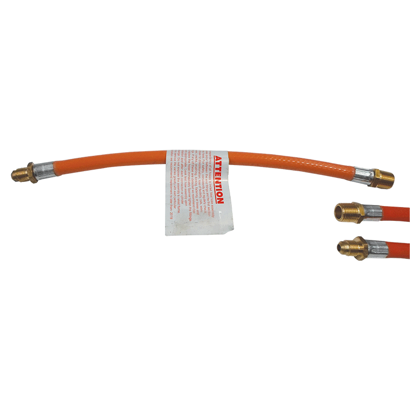 Gas hose - 6mm PVC, 5/16” SAE MF x 3/8” BSP M, 300mm