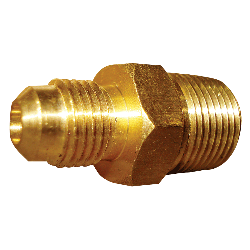 SAE 45 Degree Flare Brass Fitting Male Union 5/16 Tube 3/8 BSPT