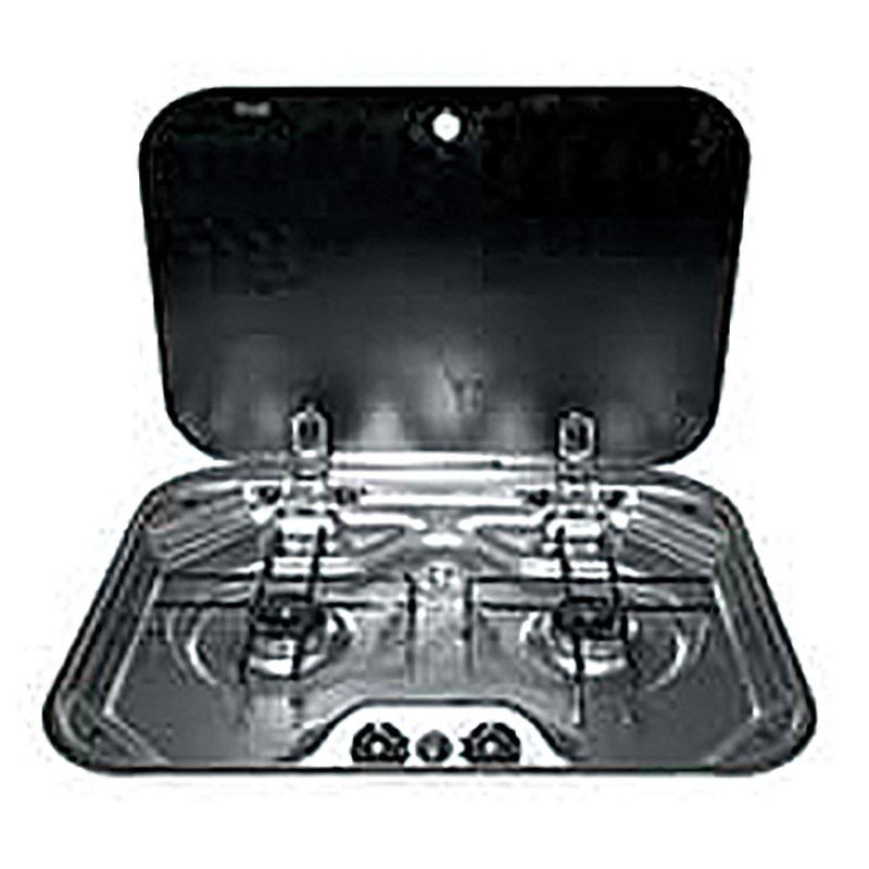 Smev 2 Burner Stainless Steel Drop In Cook Top With Glass Lid