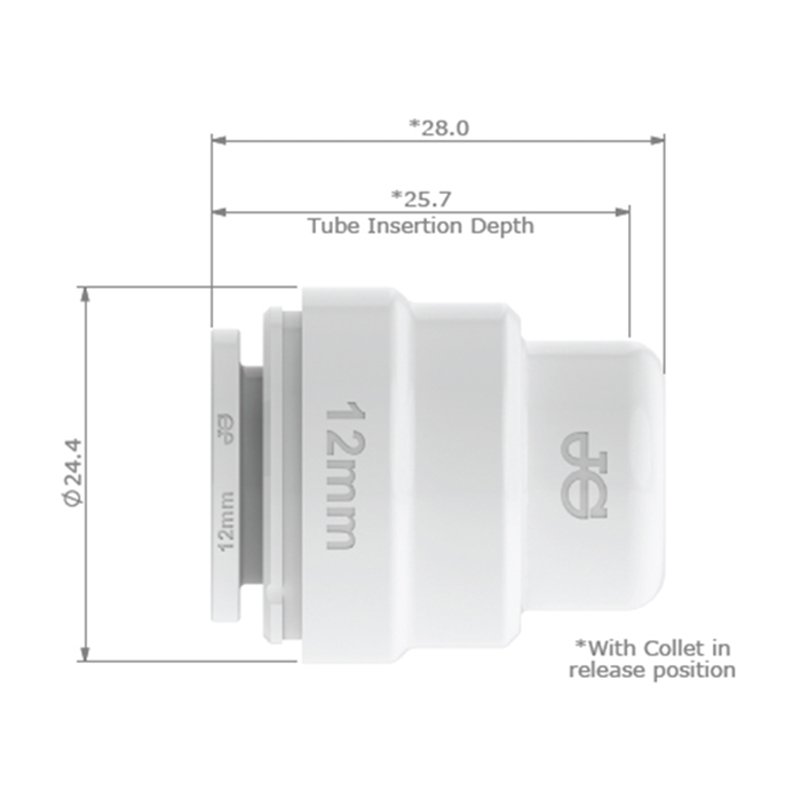 JG Watermark 12mm End Cap