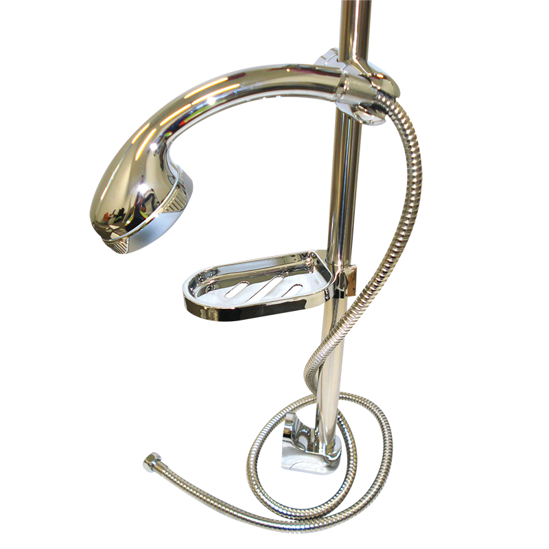 Coast Chrome Shower Rail With Hose & Soap Dish