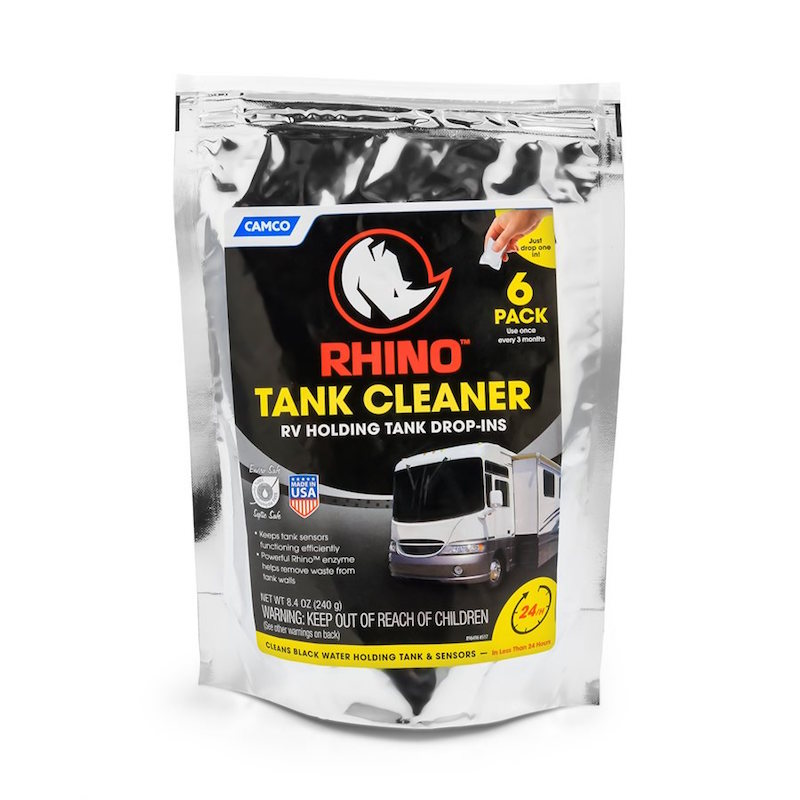 CAMCO RHINO HOLDING TANK CLEANER - 6 DROP-INS PER BAG.