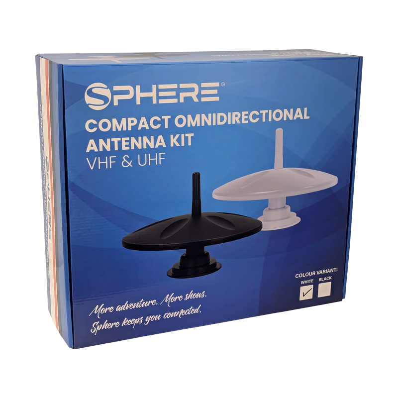 SPHERE Compact 12V Omnidirectional Black Antenna Kit - 237.5mm H