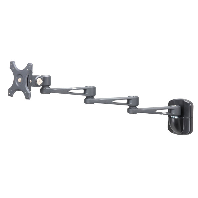 Sphere Triple Arm Wall Mount Monitor Bracket (Black)