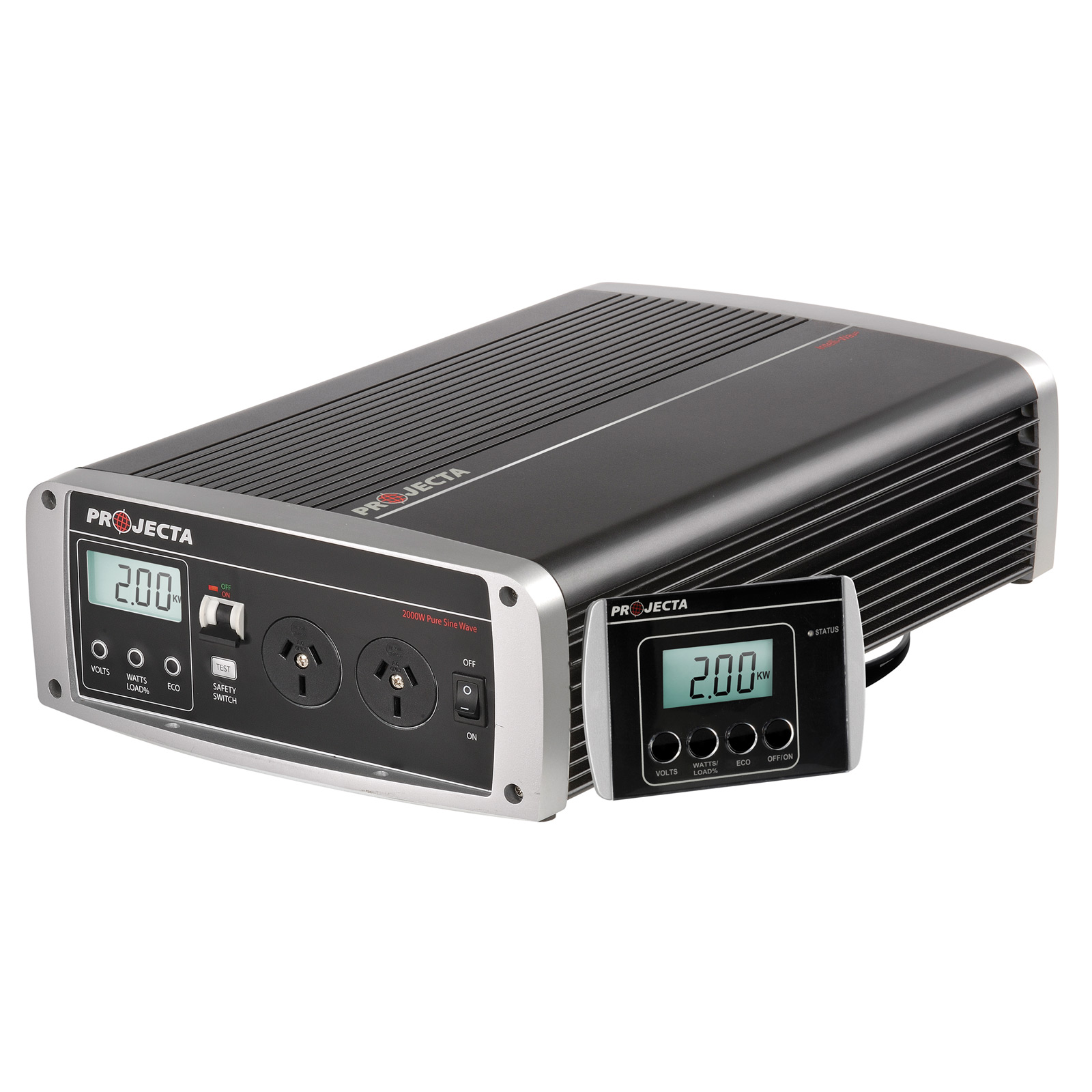PROJECTA INTELLI-WAVE 2000W Pure Sine Inverter Features Eco Mode, RCD and AC Transfer Switch 