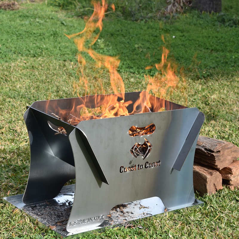 COAST STEEL Portable 400mm Firepit & Ember Tray Kit